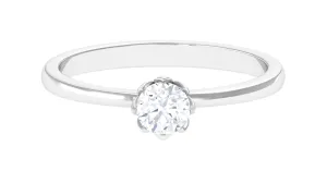 0.50 CT Real Diamond Solitaire Promise Ring