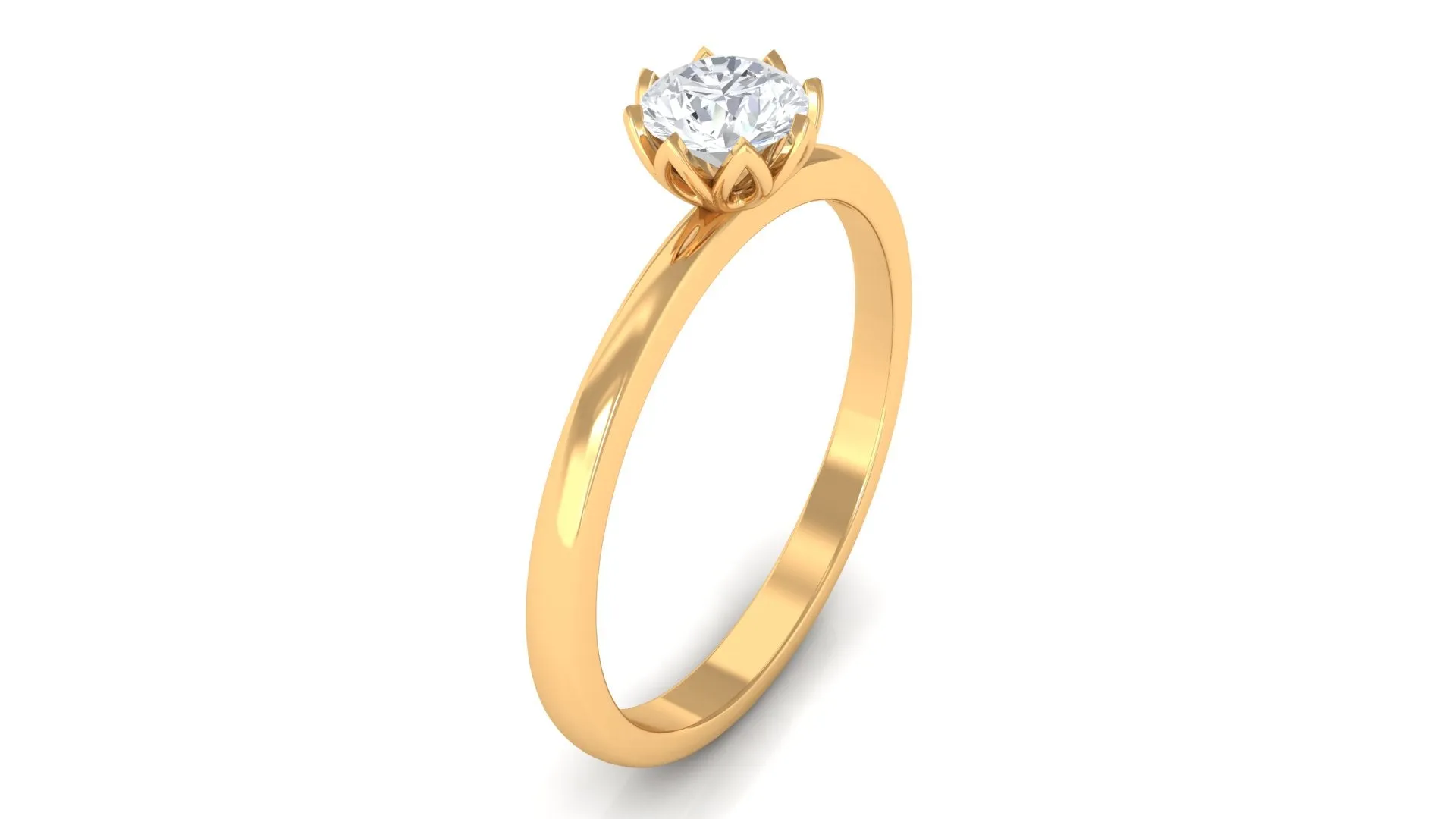 0.50 CT Real Diamond Solitaire Promise Ring