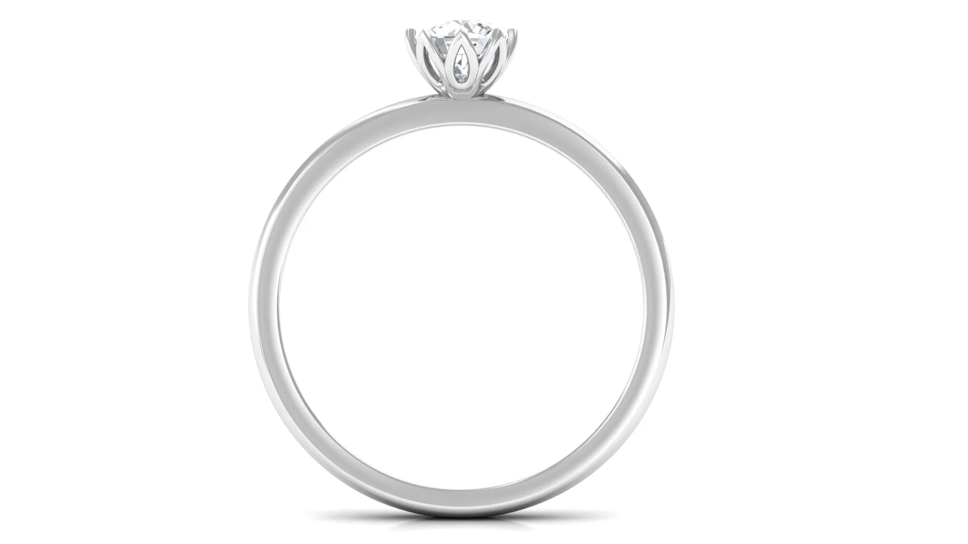 0.50 CT Real Diamond Solitaire Promise Ring