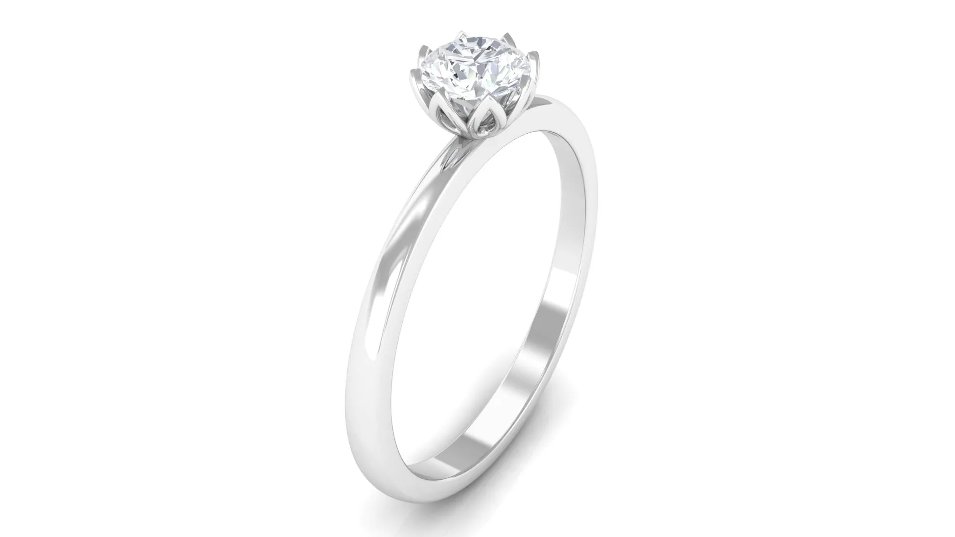 0.50 CT Real Diamond Solitaire Promise Ring