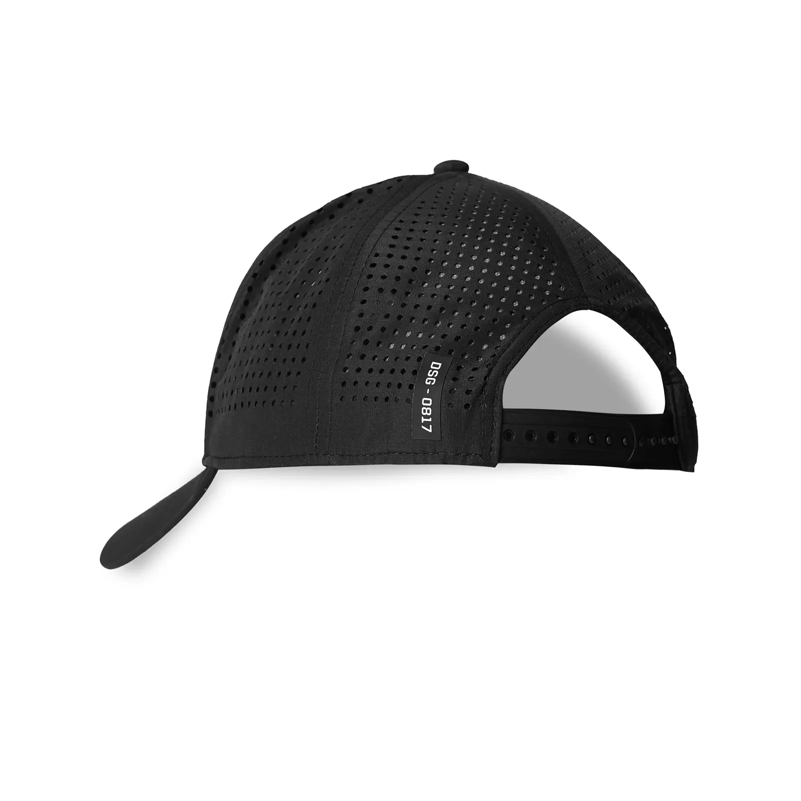 0817. Performance A-Frame Hat - Black/White "Wings"