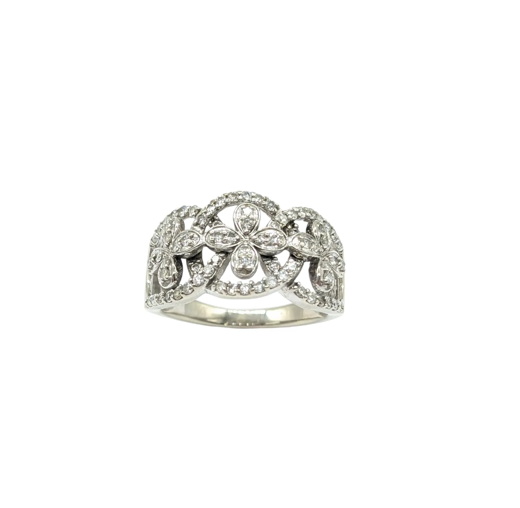 1/2 Carat Diamond Scroll Ring