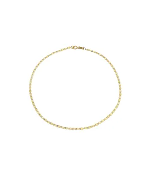 14k Gold Mirror Chain Anklet