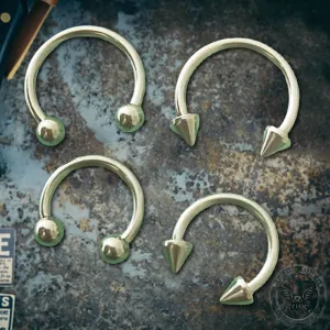 2 Pcs Horseshoe G23 Titanium Nose Ring Set