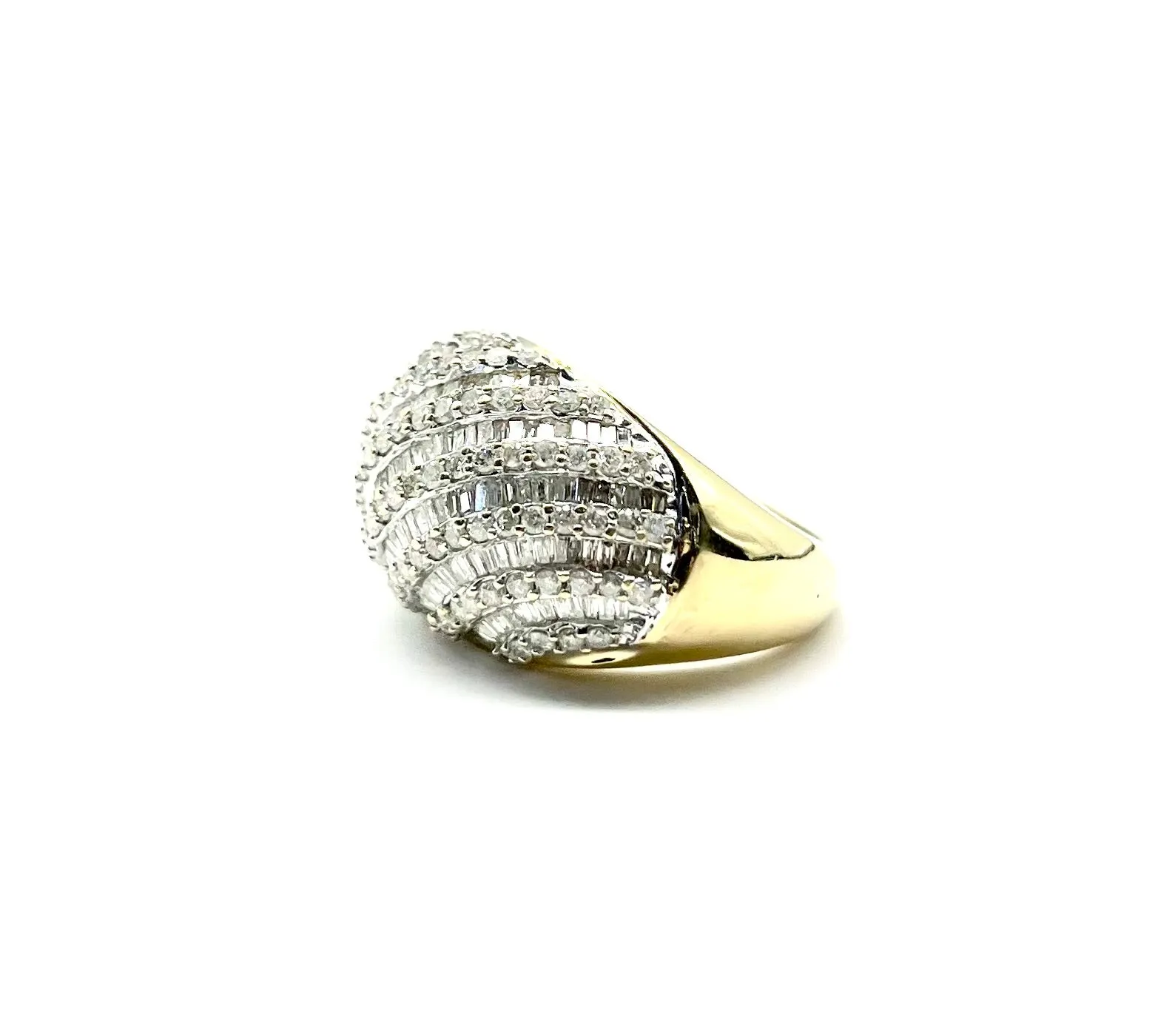 2.50ctw Diagonal Diamond Dome Ring