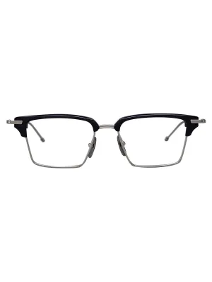 422A-415 Navy Silver Rectangular eyeglasses