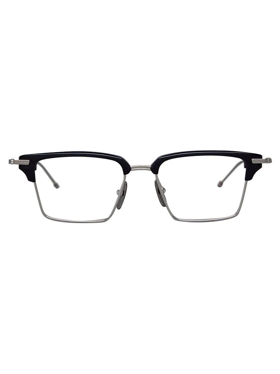 422A-415 Navy Silver Rectangular eyeglasses