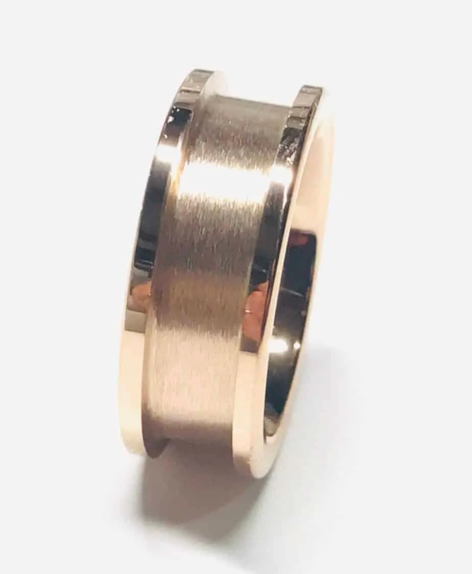 8mm IP Rose Gold Plated Tungsten Carbide Ring Core