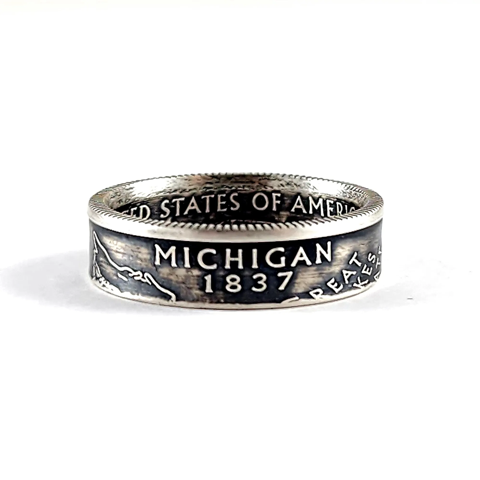 90% Silver Michigan Quarter Ring