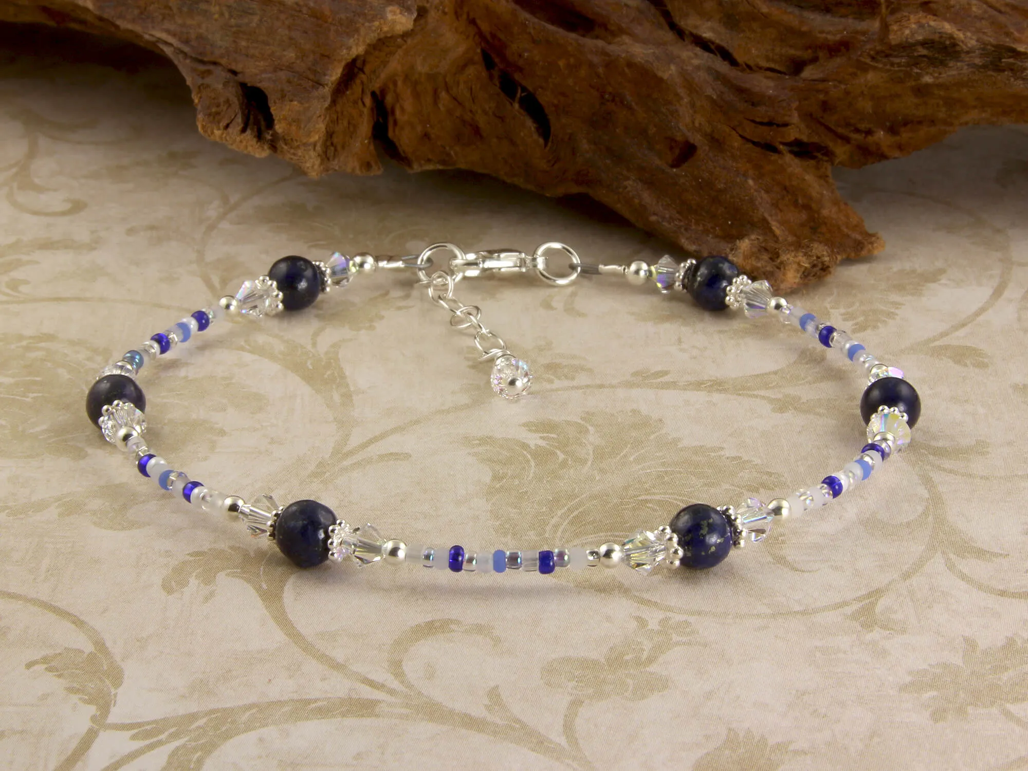 Berlin Blue Sodalite Gemstone Anklet