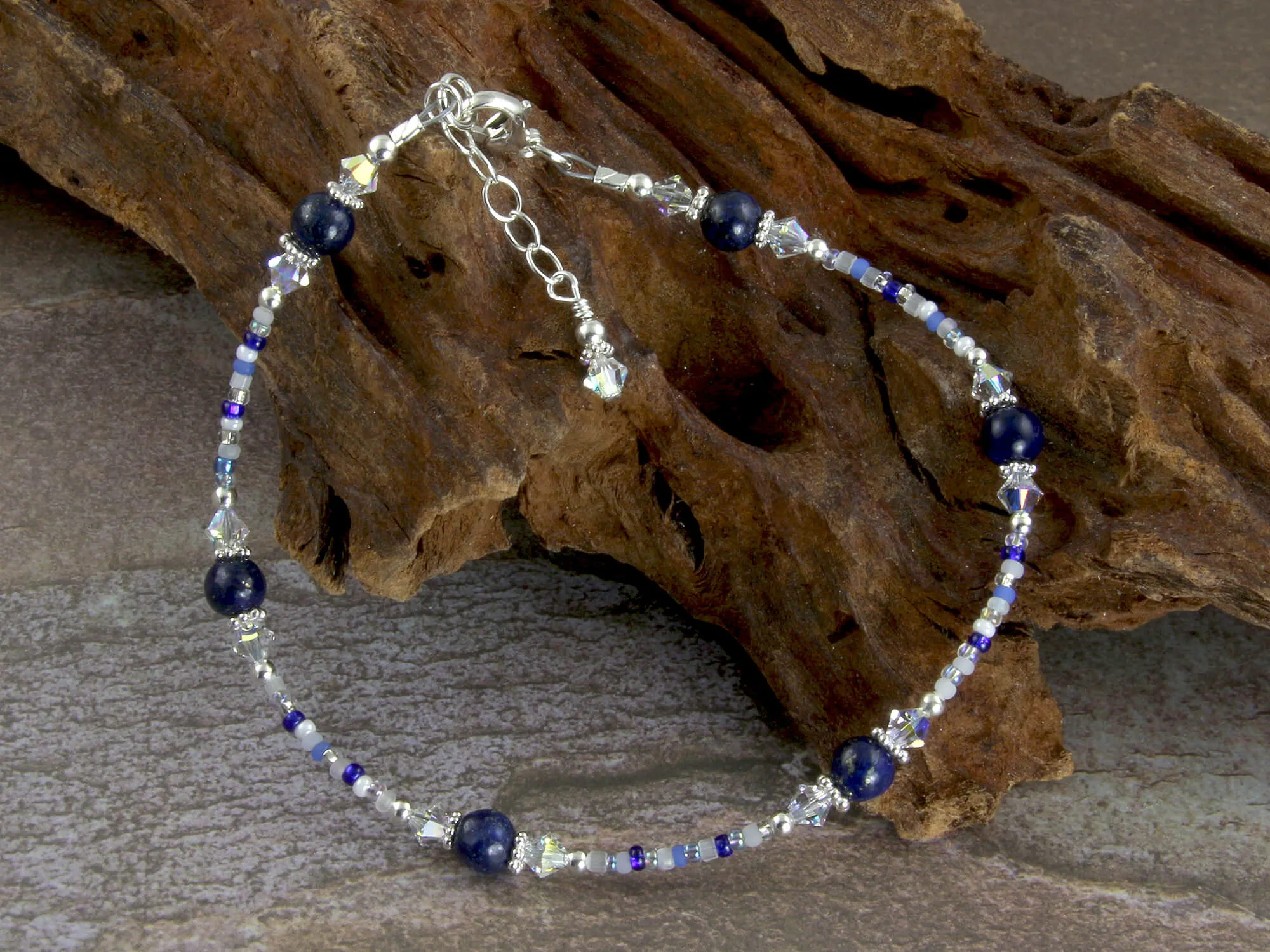 Berlin Blue Sodalite Gemstone Anklet