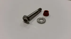 BK Ti Components Titanium Bell Crank To Chassis Bolt Kit 1 of 1/4 Unf x 1 5/8in 1 of Jet Nut 1 x Washer