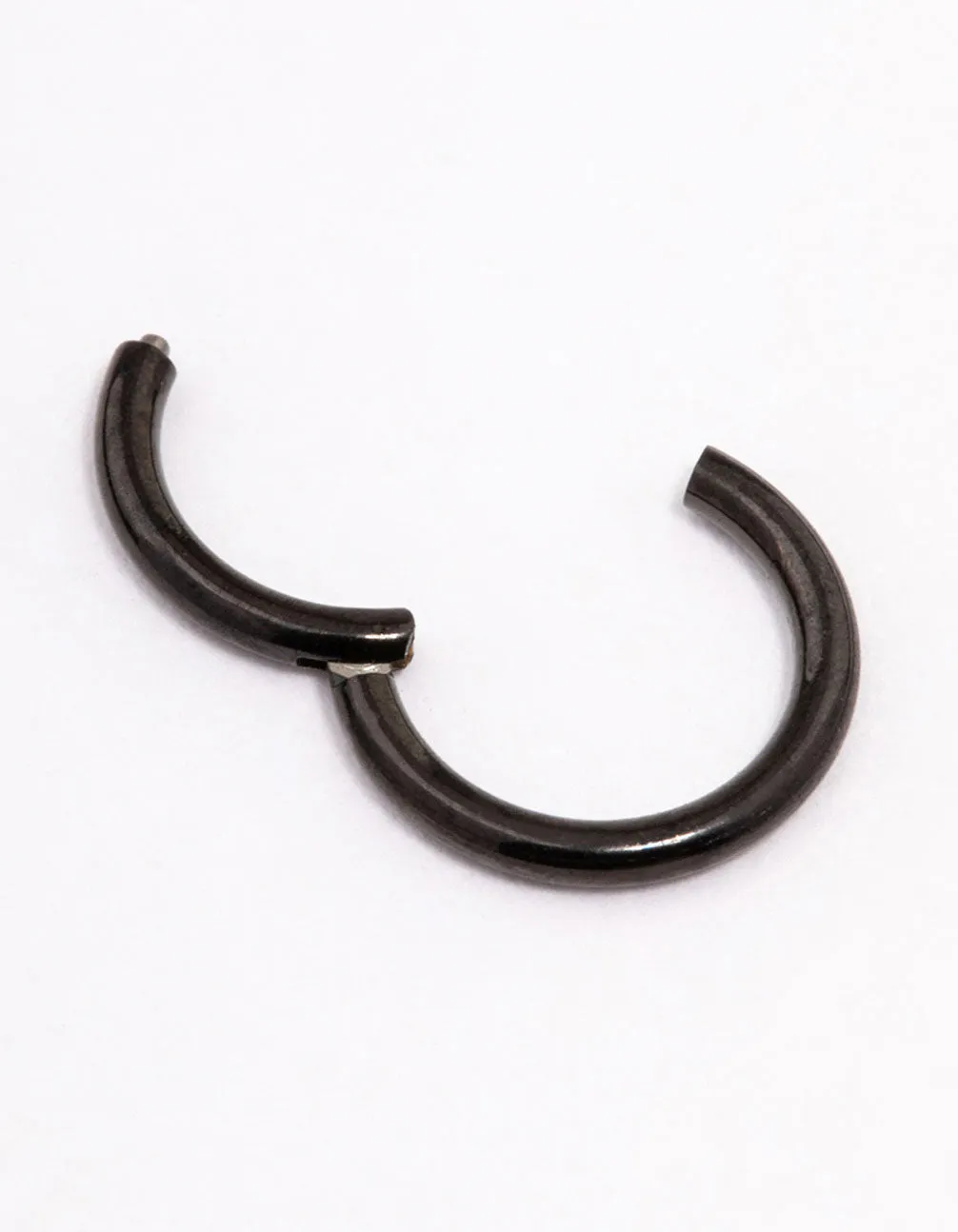 Black Coated Titanium Micro Clicker Ring 5mm