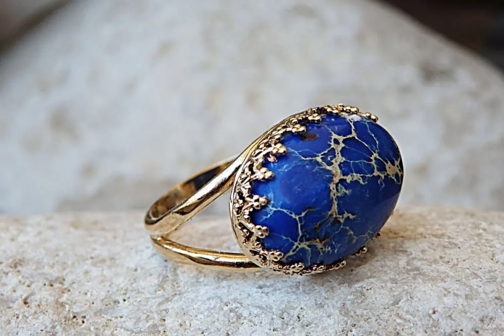 Blue Jasper Ring