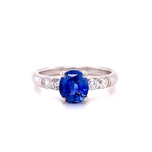 Blue Sapphire Platinum Ring