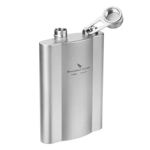 Boundless Voyage Titanium Hip Flask 180ml Rust-Free Ultralight Small Liquor Flask Bottle for Whiskey Vodka Wine Outdoor Portable Travel Outdoor