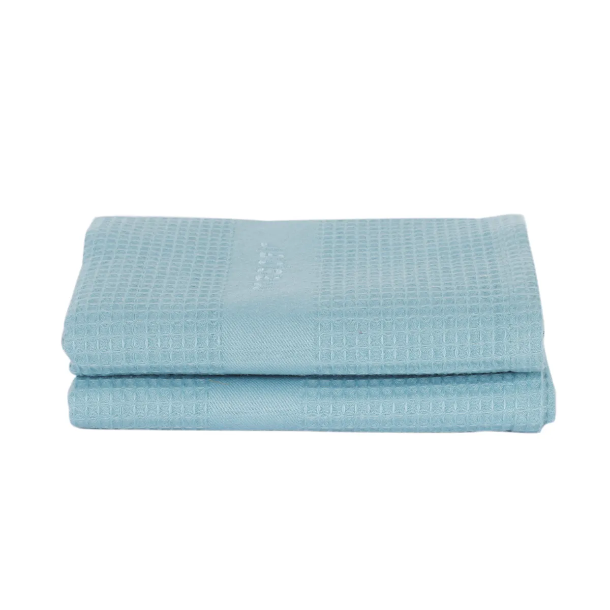 Catalina Waffle Antimicrobial Antifungal Super Absorbent Quick Dry Gym/Travel Nile Blue Towel Set