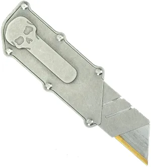 Chaves CHUB Utiltiy Knife Solid Stonewashed Titanium Handles