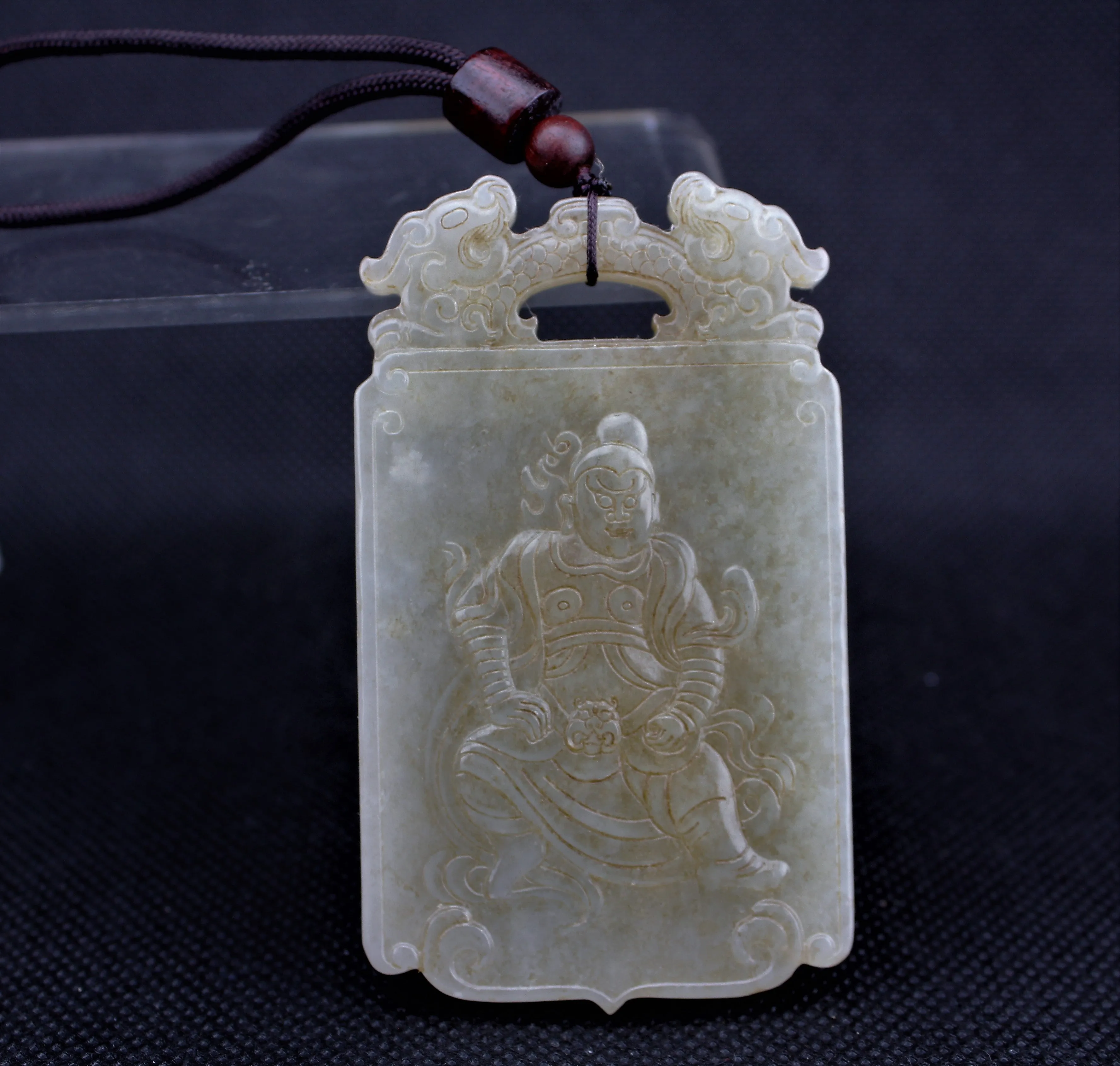 Chinese Warrior Jade Pendant