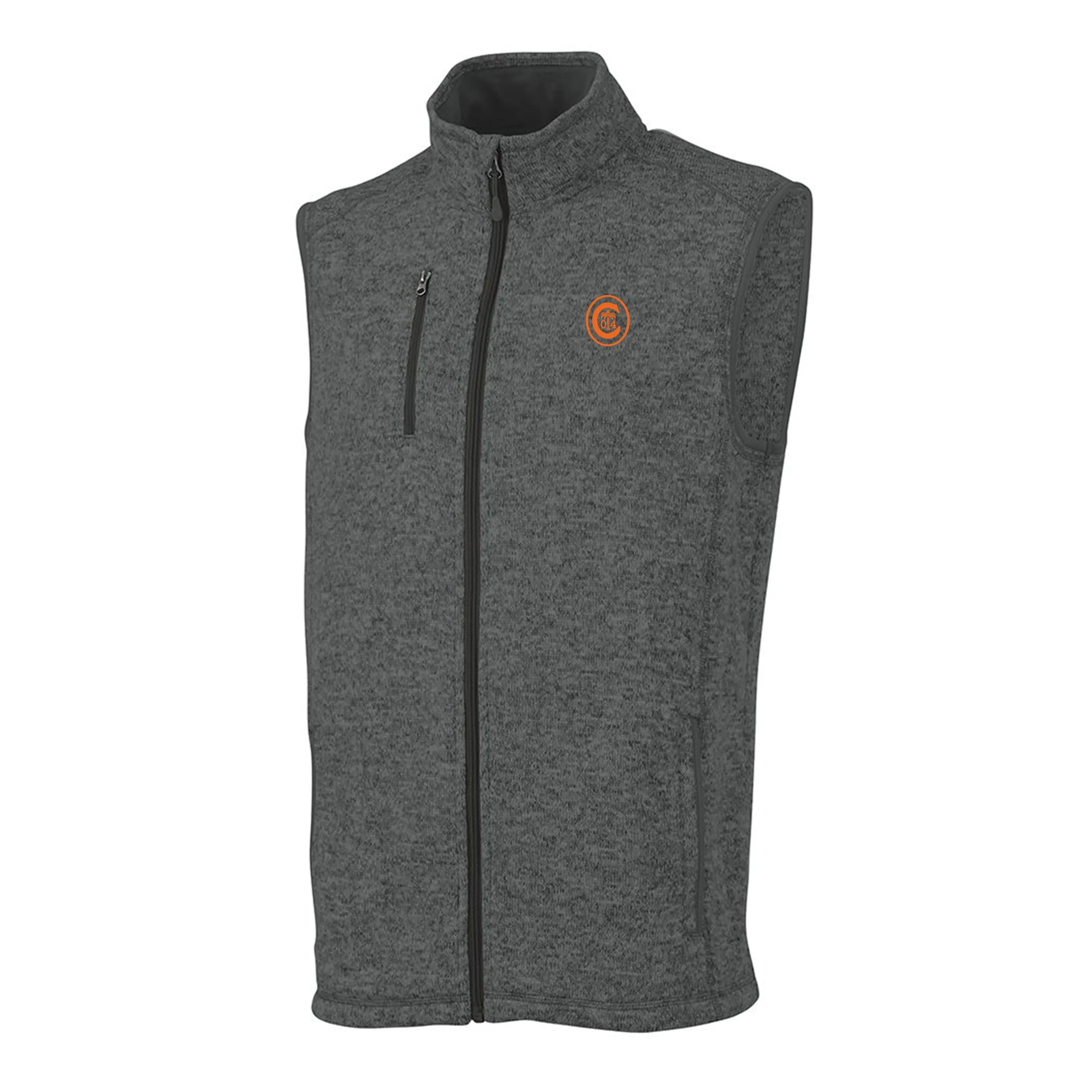 Clemson Ring Crest Vest in Charcoal Heather