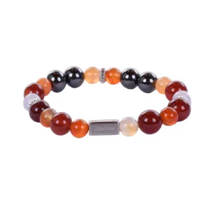 COLANTOTTE Loop En Red Agate Bracelet (Red/Orange)