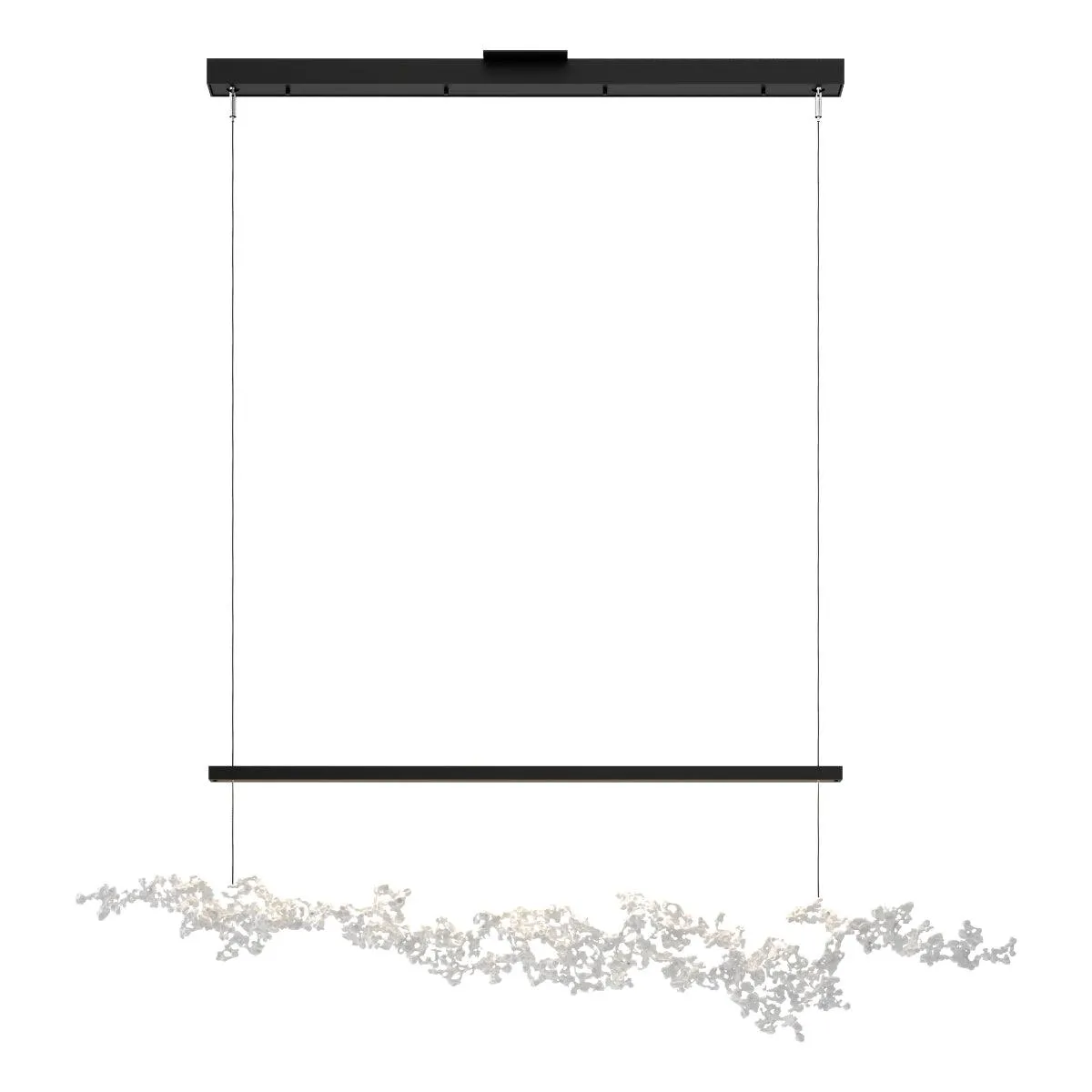 Coral 56 in. LED Linear Pendant Light Black finish