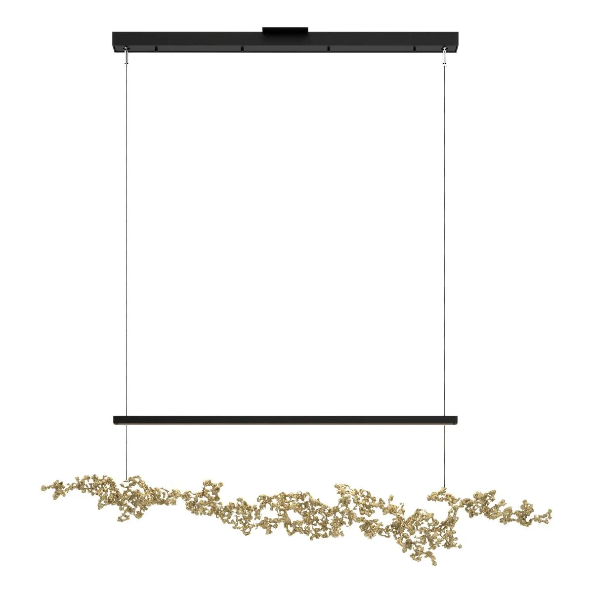 Coral 56 in. LED Linear Pendant Light Black finish