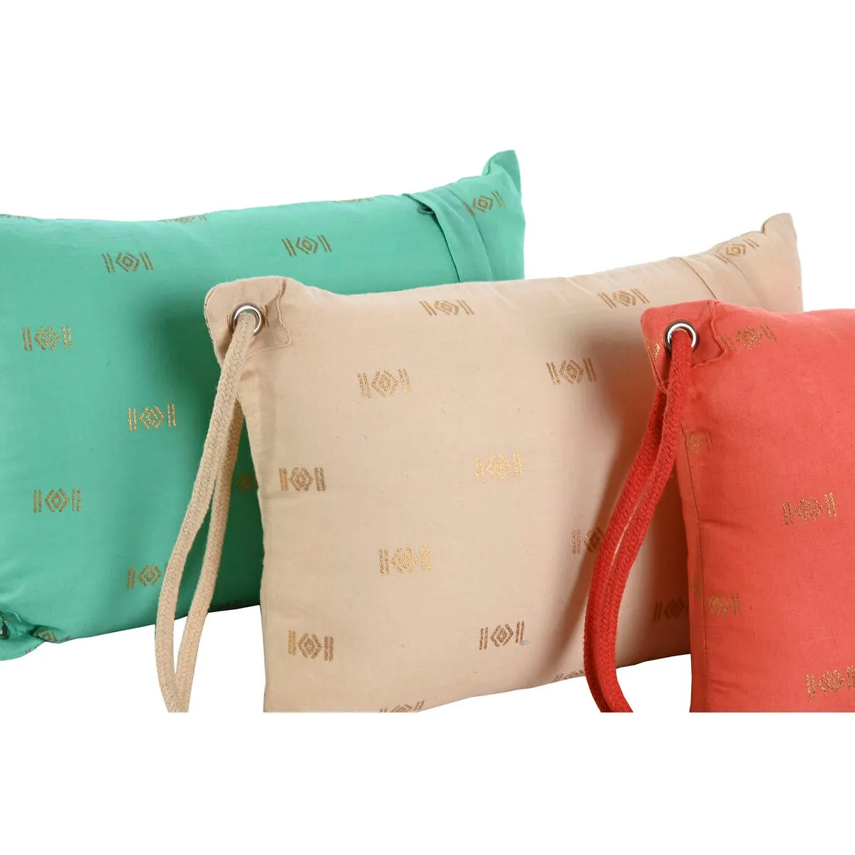 Cushion Home ESPRIT Green Beige Coral 30 x 10 x 20 cm (3 Units)