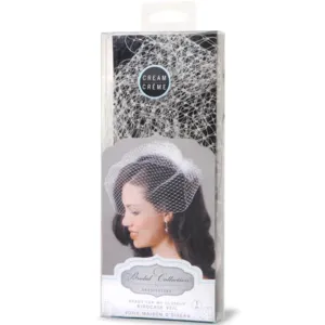 David Tutera Birdcage Veil with Comb Cream 18 inches