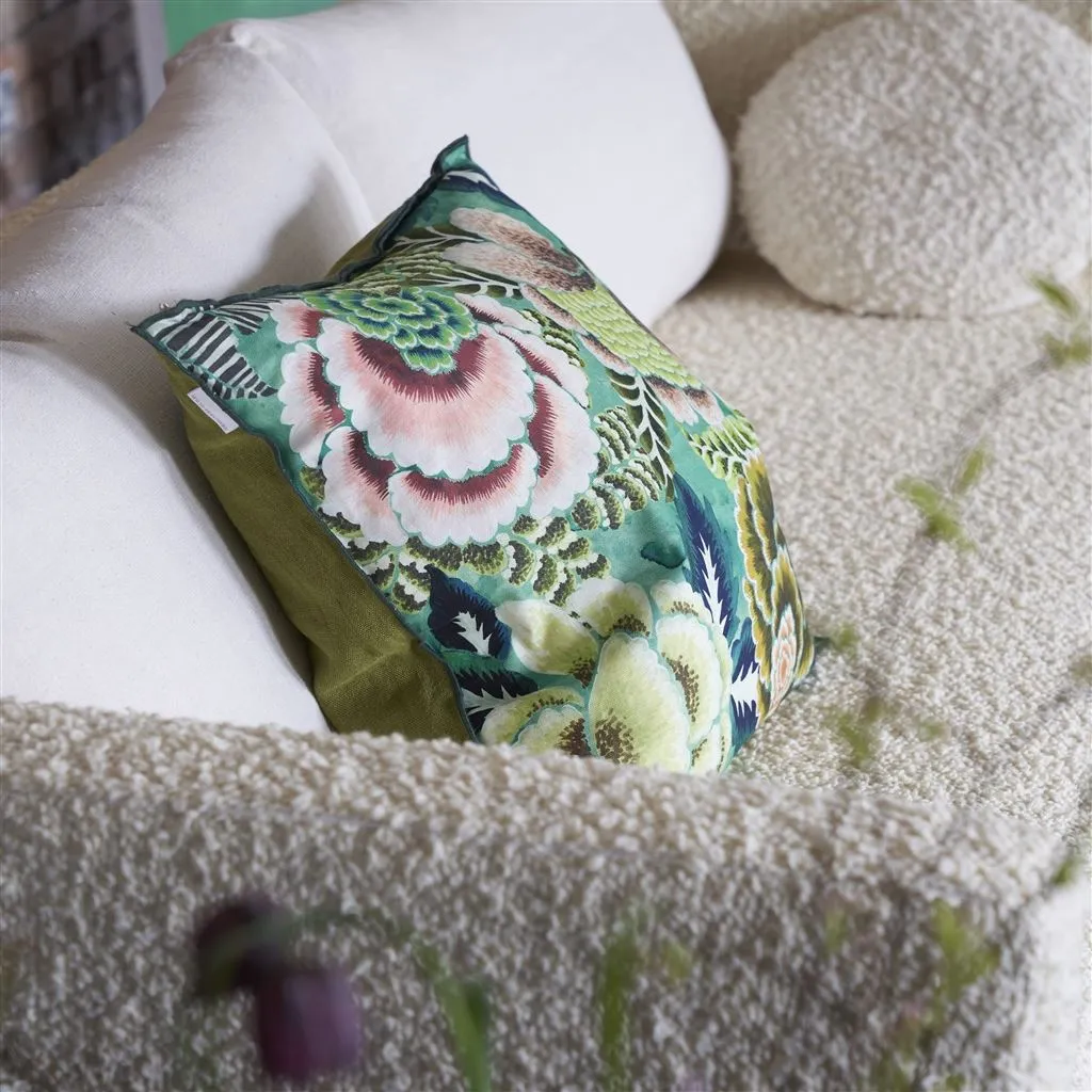 Designers Guild Rose De Damas Jade Decorative Pillow