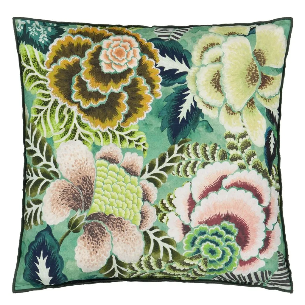 Designers Guild Rose De Damas Jade Decorative Pillow