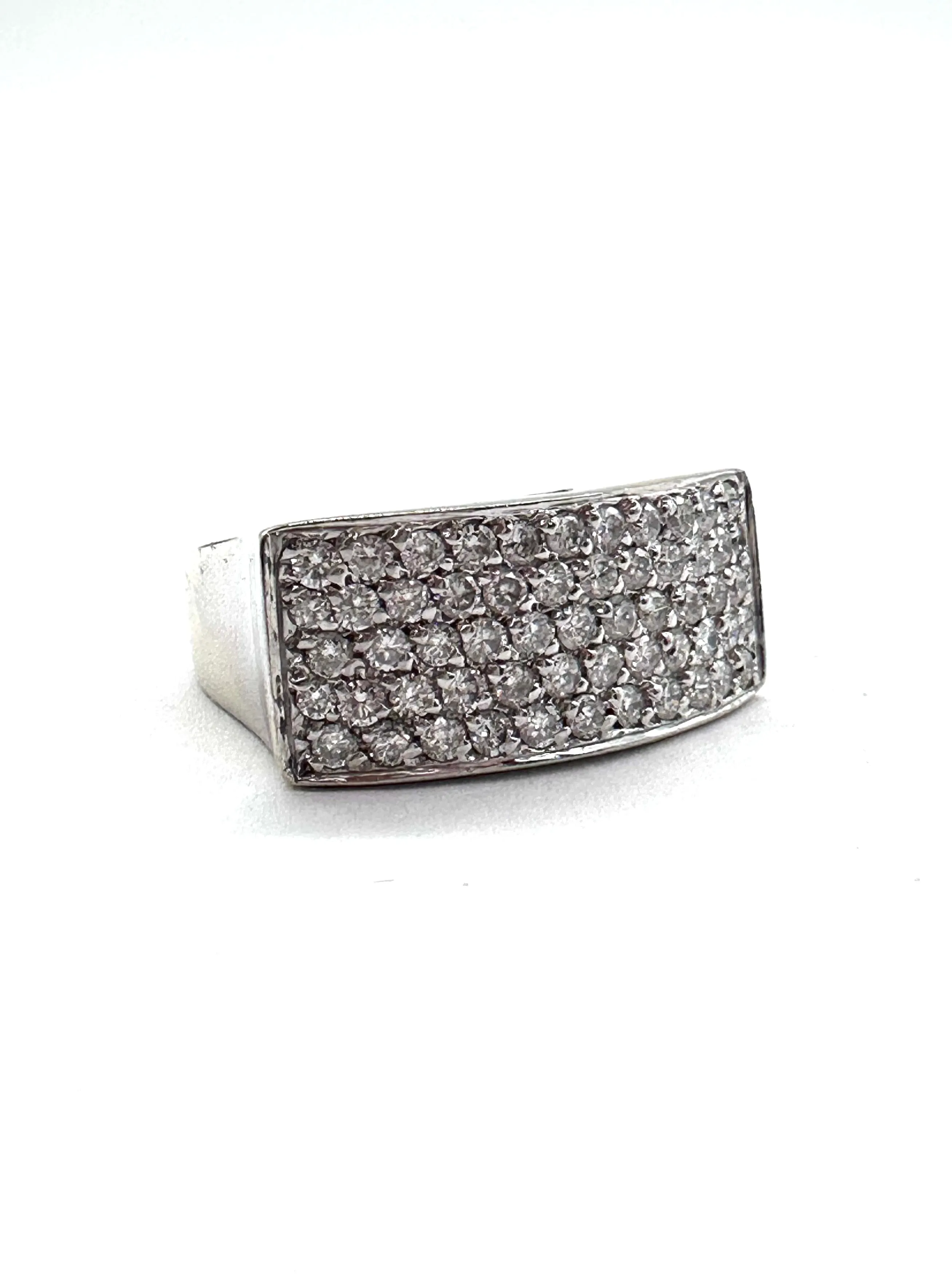 Diamond Pavé Rectangle Ring