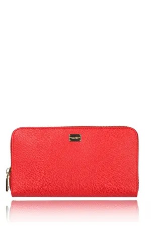 DOLCE & GABBANA DOLCE Coral Leather Wallet