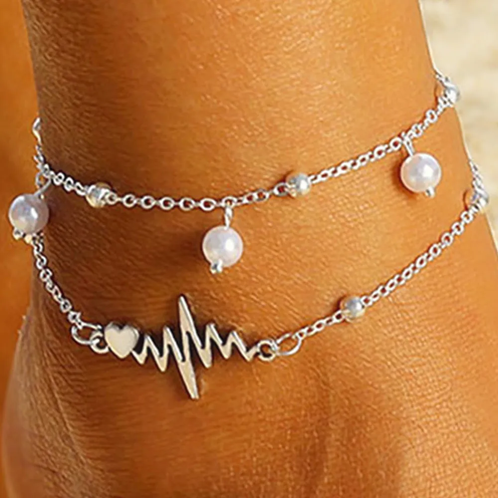 Double-layer Pearl Anklet