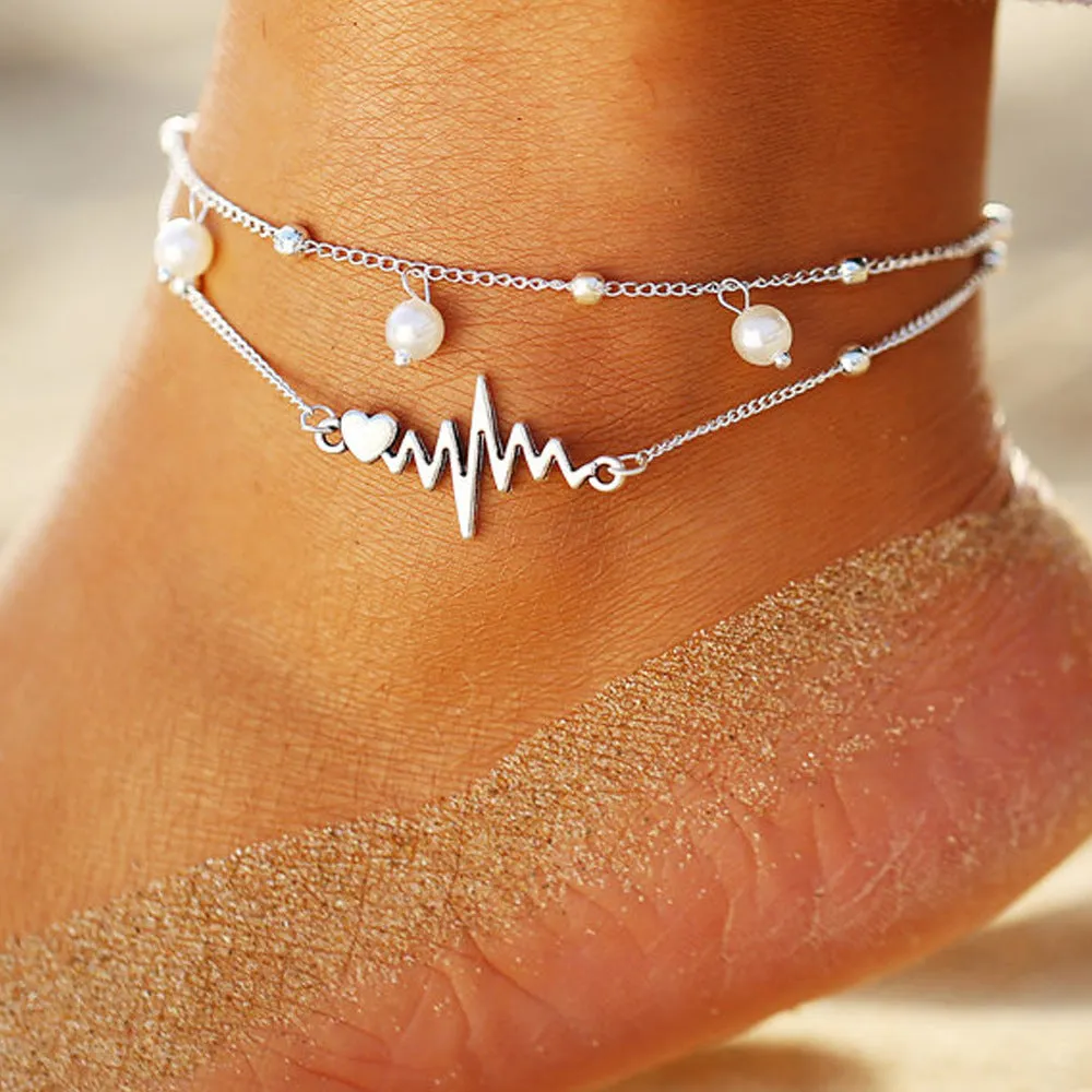 Double-layer Pearl Anklet