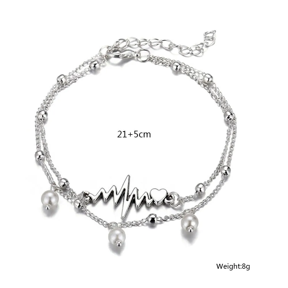 Double-layer Pearl Anklet