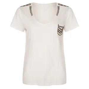 Esqualo - Beaded Military T-Shirt