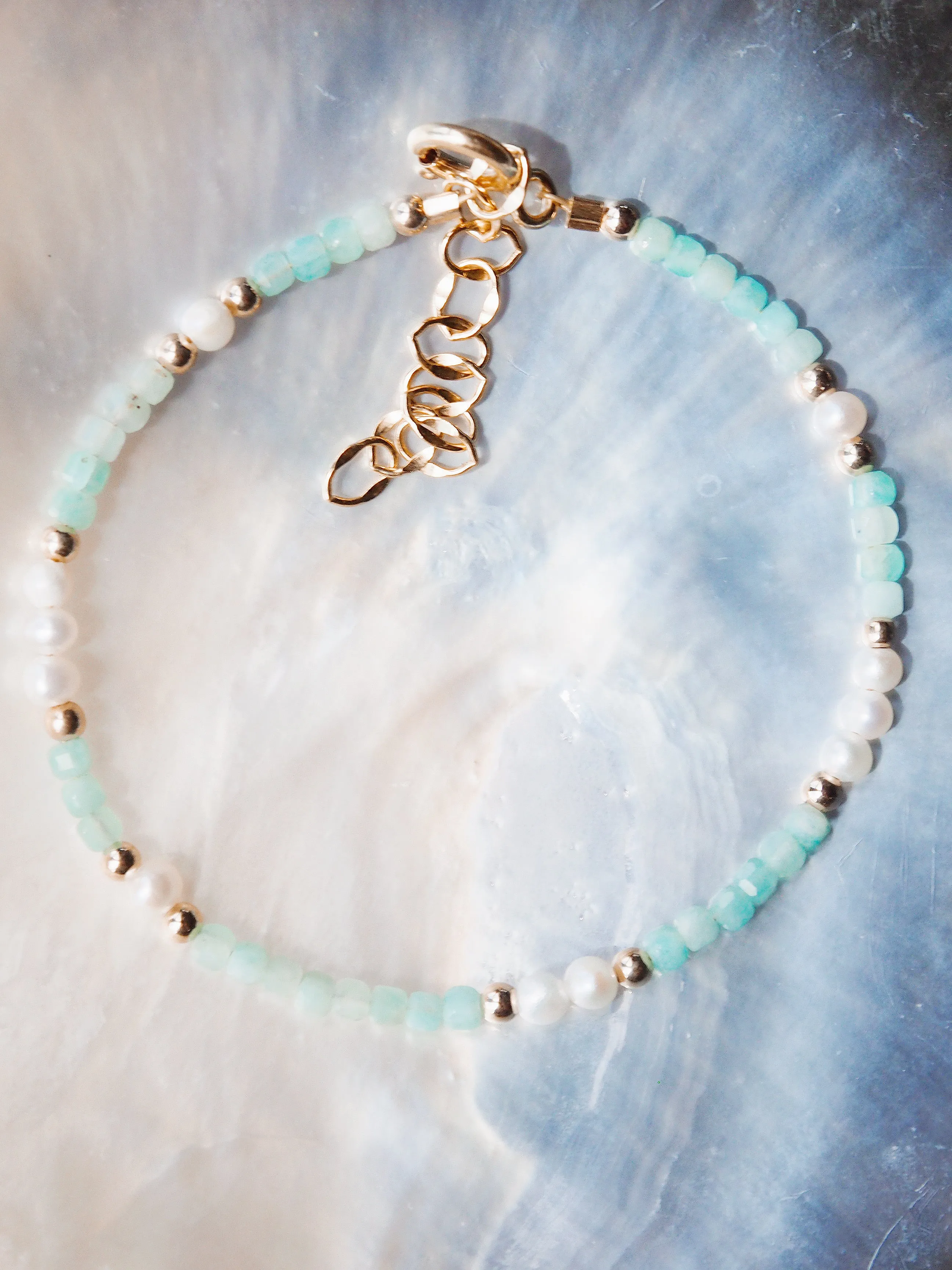 Gemstone and Pearl Bracelet -  Ke'ala