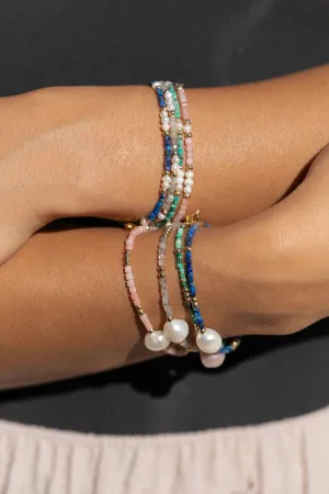 Gemstone and Pearl Bracelet -  Ke'ala