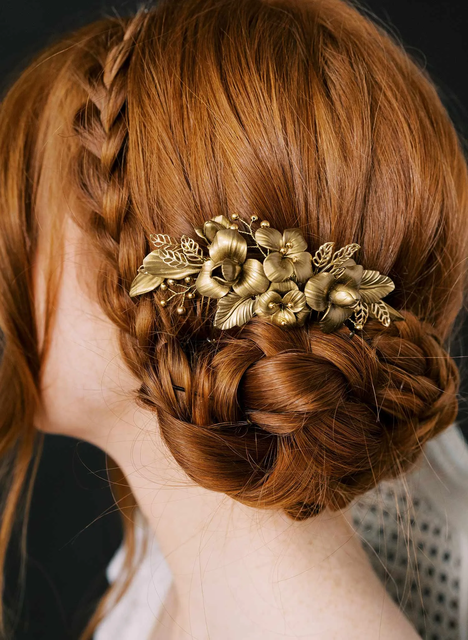 Gilded blossoms petite hair comb - Style #2329