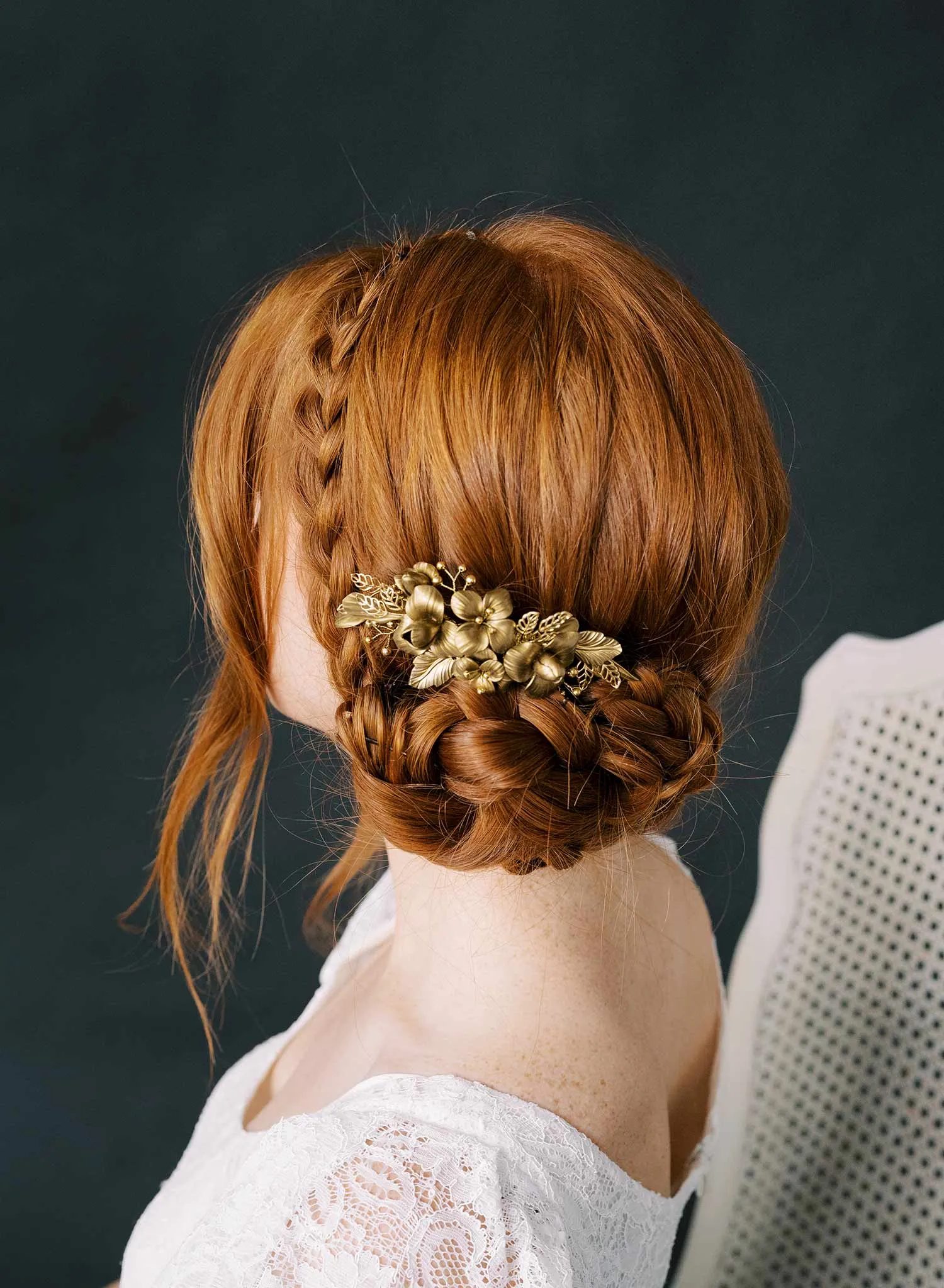 Gilded blossoms petite hair comb - Style #2329