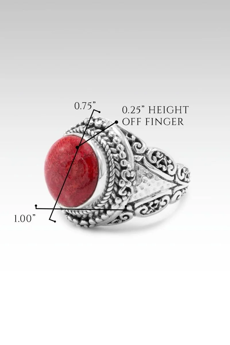 Good Hope Ring™ in Red Sponge Coral