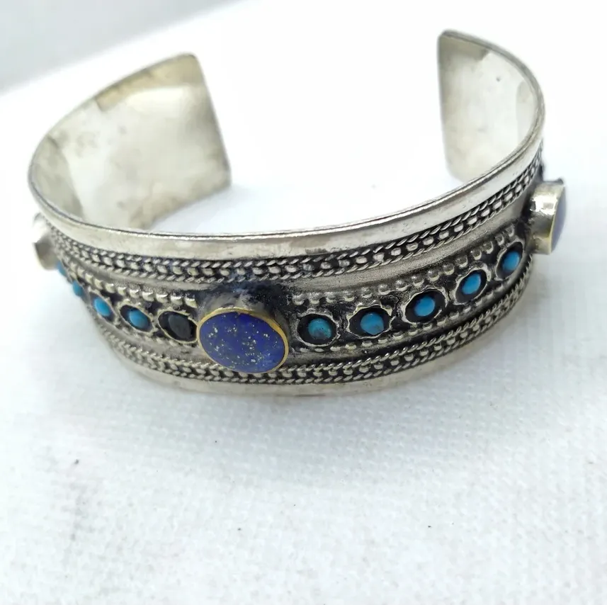 Handmade Tribal Lapis Lazuli Stones Bracelet