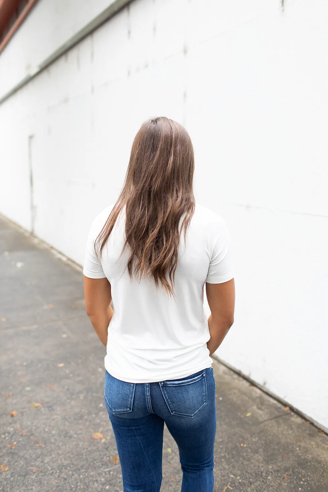 Ivory Basic Crew Neck Tee (SM-3X)