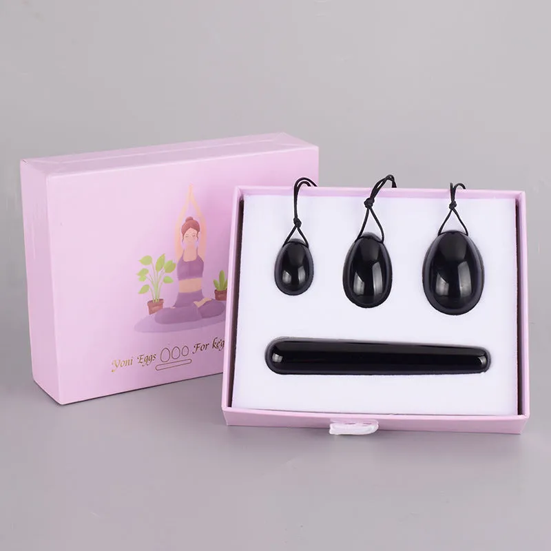 Jade Egg Stone Ball Postpartum Exercise Training Ball Jade Egg Jade Obsidian Vulva Egg Massage Stick