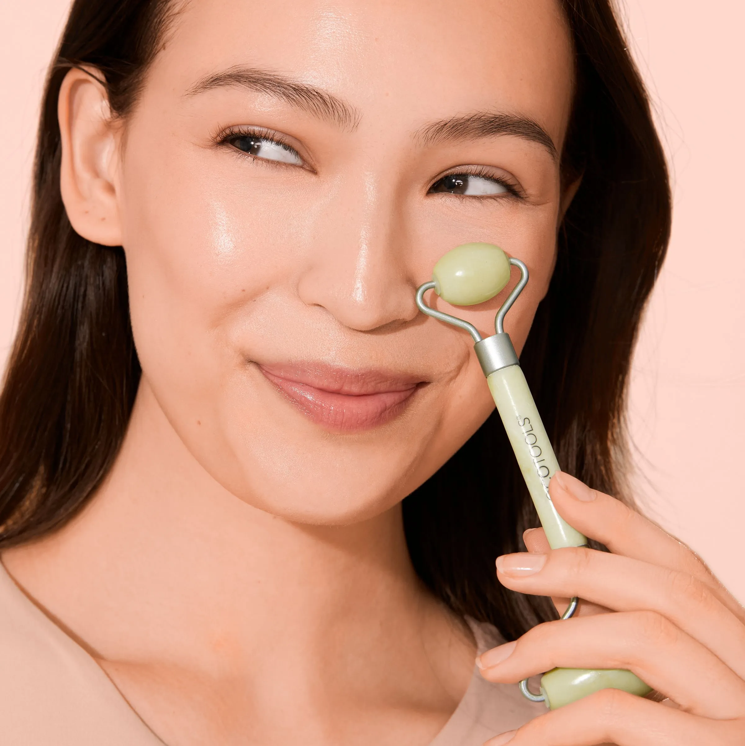 Jade Facial Roller and Gua Sha Stone Duo