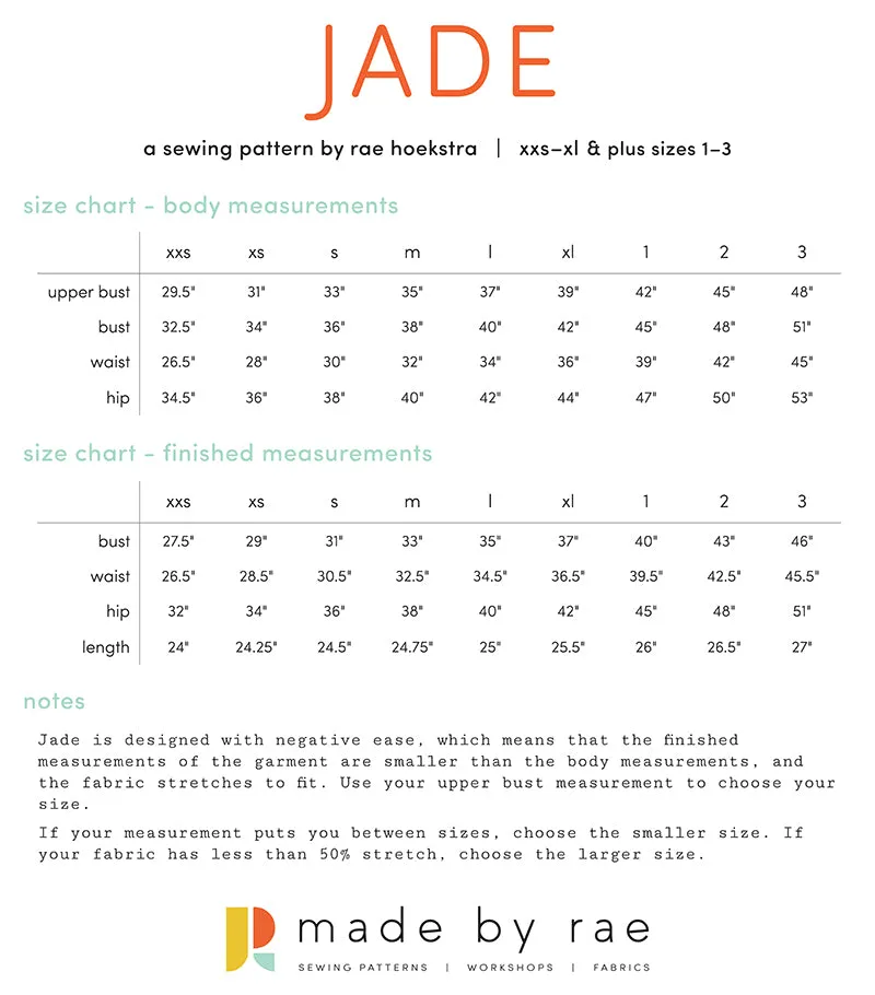 Jade Sewing Pattern PDF