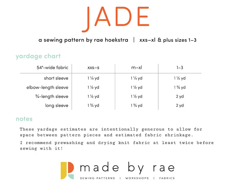 Jade Sewing Pattern PDF