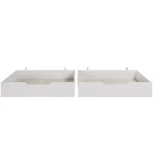 Jade White Pine Wood Bed Drawers (2/Set)