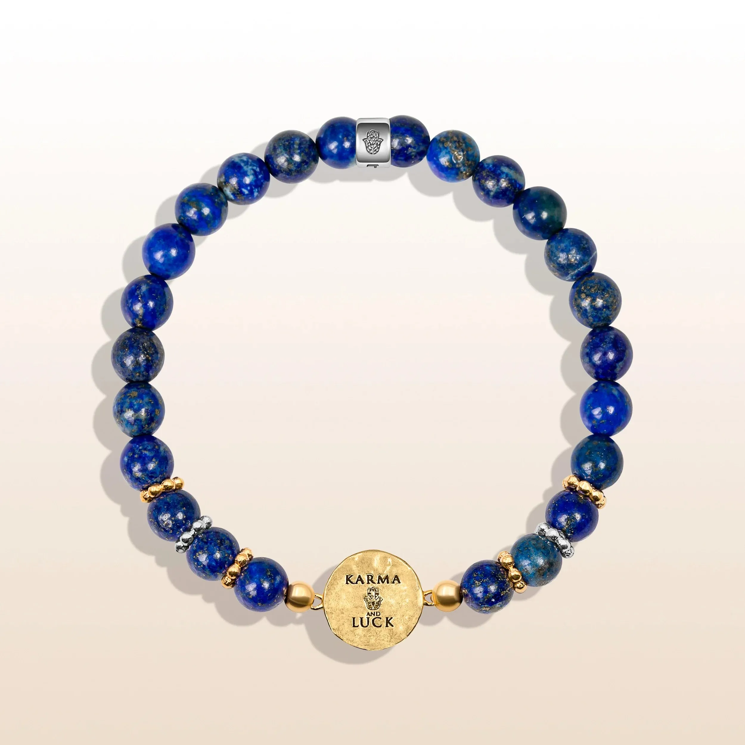 Lapis Moon Charm Bracelet